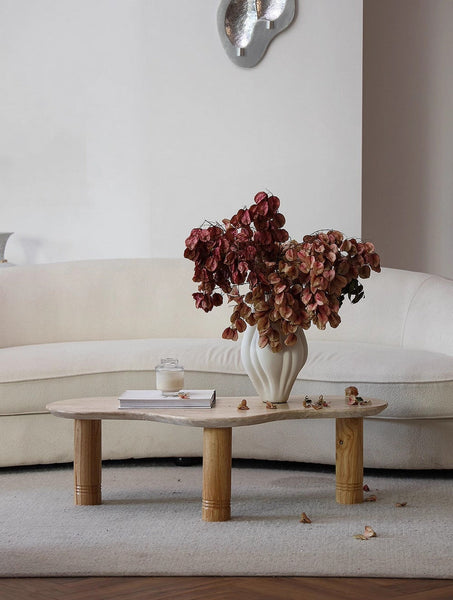 Unique Handmade Modern Flower Vase, Large Porcelain Vases for Modern Home Decor, Centerpiece Ceramic Bouquet Vases, Contemporary Vases on Dining Table-LargePaintingArt.com