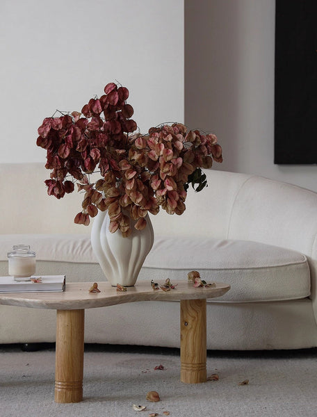 Large Porcelain Vases for Modern Home Decor, Unique Handmade Modern Flower Vase, Centerpiece Ceramic Bouquet Vases, Contemporary Vases on Dining Table-LargePaintingArt.com