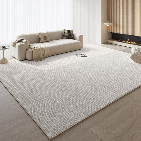 Simple Geometric Modern Rugs for Sale, Contemporary Modern Rugs for Bedroom, Modern Rug Placement Ideas for Living Room, Abstract Rugs for Dining Room-LargePaintingArt.com