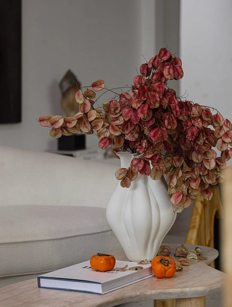 Large Porcelain Vases for Modern Home Decor, Unique Handmade Modern Flower Vase, Centerpiece Ceramic Bouquet Vases, Contemporary Vases on Dining Table-LargePaintingArt.com