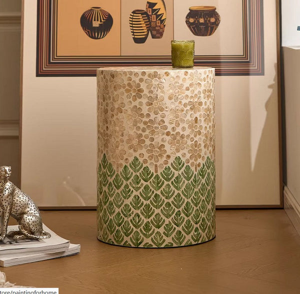 Small End Table, Portable Casual Side Table, Shell Small Sofa Side Table, Modern Side Table, Contemporary Bedside Table, Bedside Small Side Table, Creative Coffee Table, Contemporary Side Table-LargePaintingArt.com