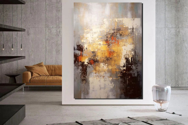 Simple Modern Art, Wall Art Paintings, Buy Paintings Online, Simple Abstract Painting, Large Paintings for Bedroom, Bedroom Wall Art Paintings-LargePaintingArt.com