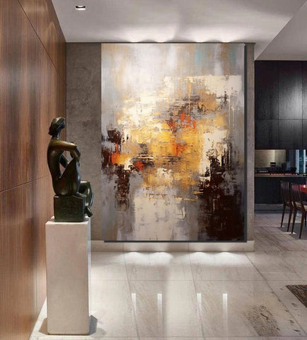 Simple Modern Art, Wall Art Paintings, Buy Paintings Online, Simple Abstract Painting, Large Paintings for Bedroom, Bedroom Wall Art Paintings-LargePaintingArt.com