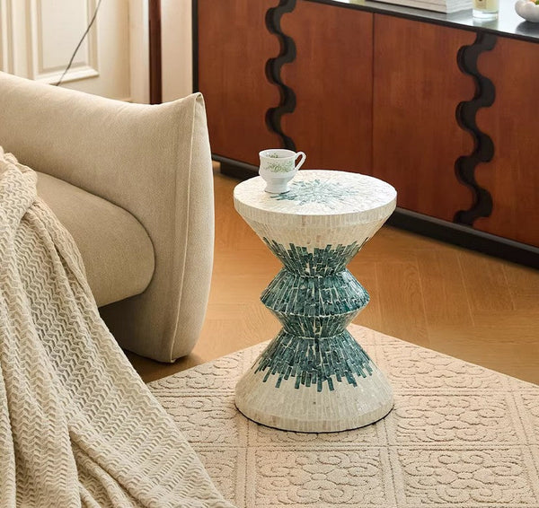 Modern Side Table, Shell Small Sofa Side Table, Contemporary Bedside Table, Bedside Small Side Table, Small End Table, Portable Casual Side Table, Creative Coffee Table, Contemporary Side Table-LargePaintingArt.com