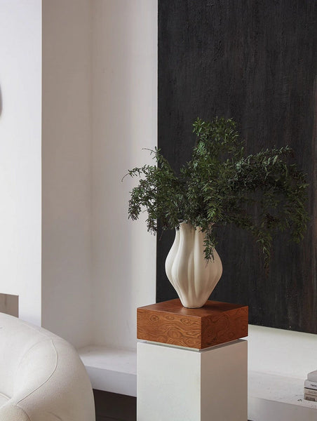 Large Porcelain Vases for Modern Home Decor, Unique Handmade Modern Flower Vase, Centerpiece Ceramic Bouquet Vases, Contemporary Vases on Dining Table-LargePaintingArt.com