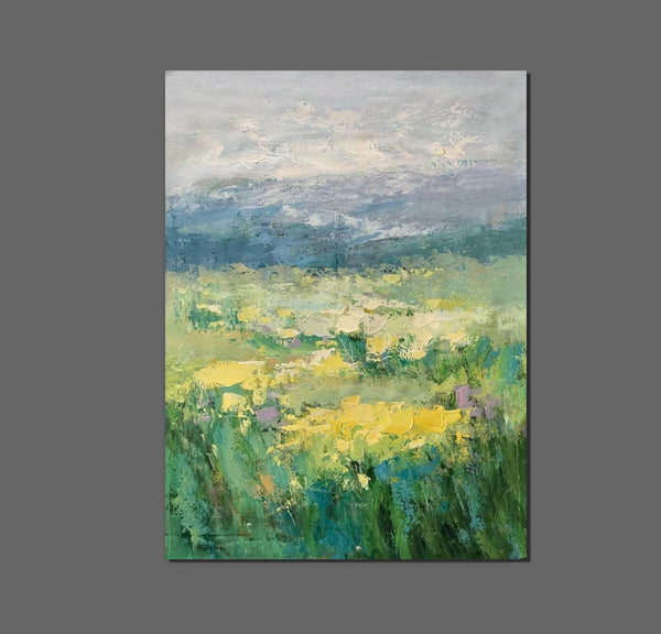 Large Acrylic Paintings for Bedroom, Abstract Landscape Painting, Bedroom Wall Art Paintings, Heavy Texture Canvas Art, Landscape Paintings for Living Room-LargePaintingArt.com