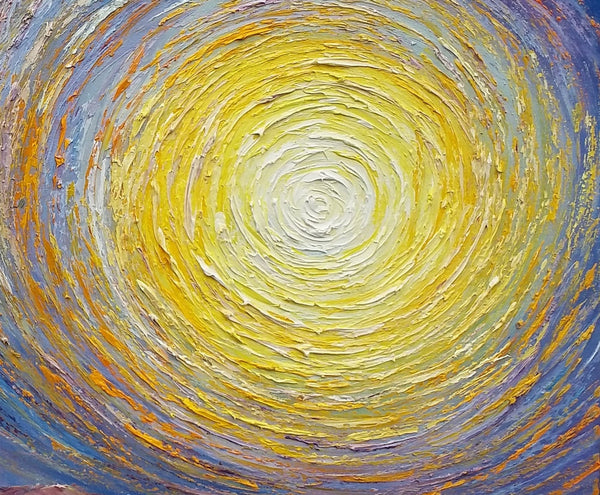 Tree Landscape Painting, Large Canvas Wall Art, Custom Modern Artwork, Heavy Texture Painting, Oil Painting-LargePaintingArt.com