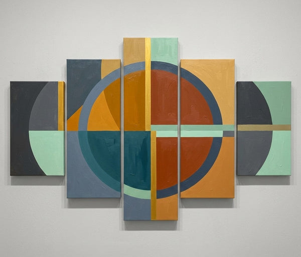 Bedroom Wall Art Paintings, Geometric Modern Art, Colorful Abstract Paintings, Hand Painted Acrylic Art