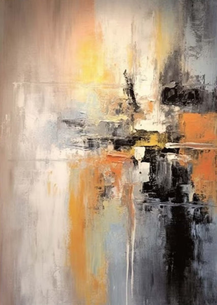 Heavy Texture Painting, Bedroom Abstract Paintings, Large Acrylic Canvas Paintings, Simple Wall Art Ideas, Modern Abstract Painting-LargePaintingArt.com