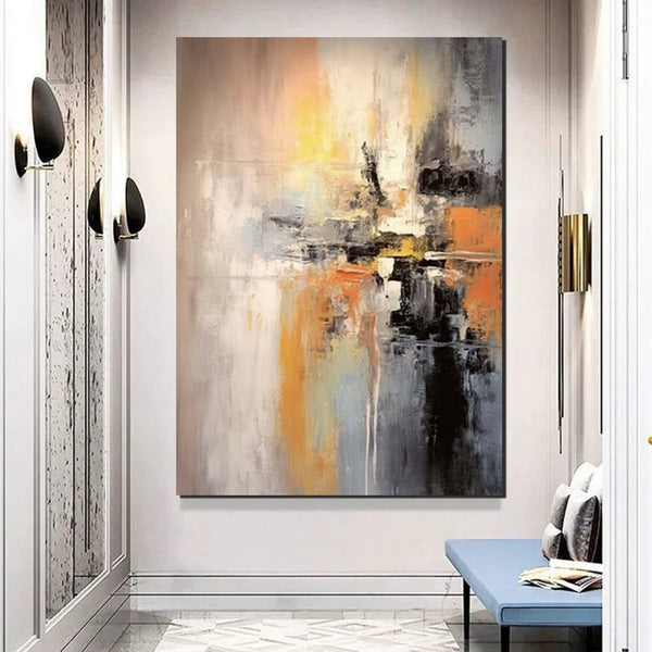 Heavy Texture Painting, Bedroom Abstract Paintings, Large Acrylic Canvas Paintings, Simple Wall Art Ideas, Modern Abstract Painting-LargePaintingArt.com