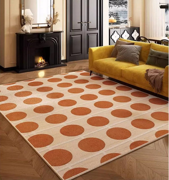 Bedroom Floor Rugs, Mid Century Modern Rug for Living Room, Geometric Contemporary Rugs for Dining Room, Modern Rugs for Living Room-LargePaintingArt.com