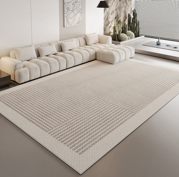 Contemporary Modern Rugs for Living Room, Geometric Modern Rugs for Dining Room, Abstract Modern Rugs for Interior Design-LargePaintingArt.com