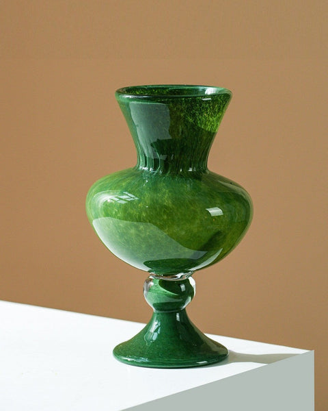 Contemporary Vase for Modern Home Decor, Unique Modern Glass Vase, Modern Glass Flower Vases, Handmade Liuli Vases, Centerpiece Vases on Table-LargePaintingArt.com