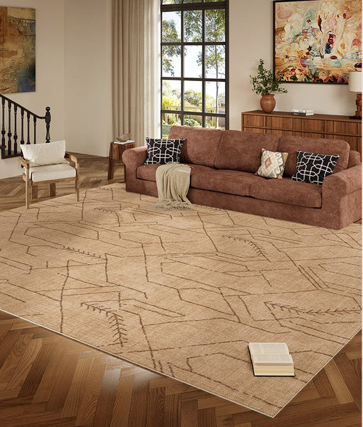 Geometric Contemporary Rugs for Dining Room, Bedroom Floor Rugs, Extra Large Modern Rugs for Living Room, Oversized Modern Rug for Living Room