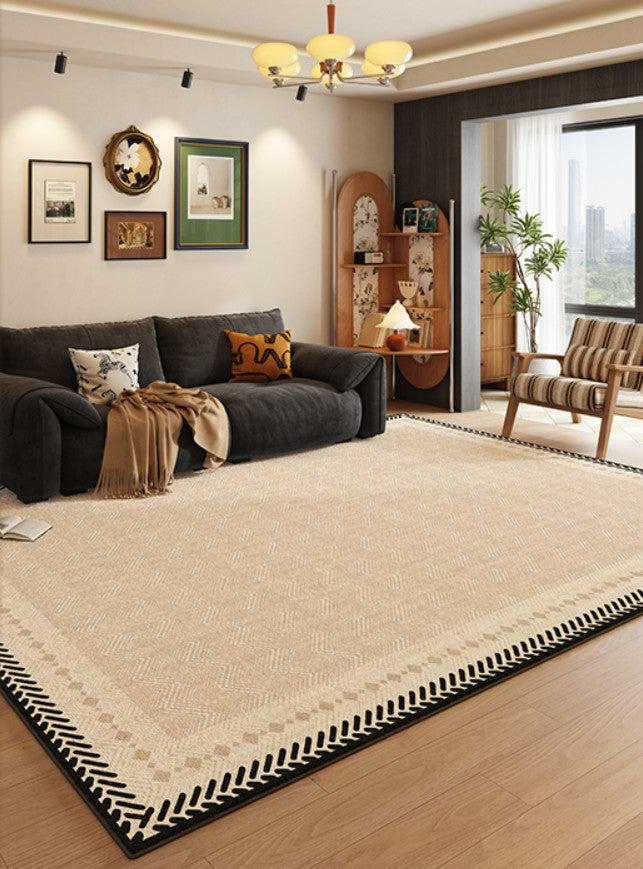 Mid Century Modern Rugs Next to Bed, Modern Rugs for Dining Room, Contemporary Rugs for Bedroom, Cream Modern Carpets for Living Room