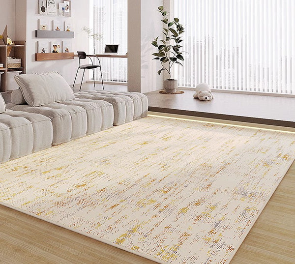 Washable Kitchen Area Rugs, Contemporary Rugs for Living Room, Large Modern Rugs for Dining Room, Modern Rugs Next to Bed-LargePaintingArt.com