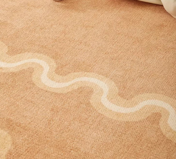 Large Modern Rugs for Living Room, Bedroom Modern Rugs, Dining Room Geometric Modern Rugs, Cream Color Contemporary Modern Rugs-LargePaintingArt.com