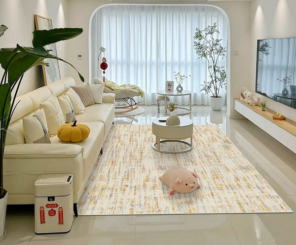 Washable Kitchen Area Rugs, Contemporary Rugs for Living Room, Large Modern Rugs for Dining Room, Modern Rugs Next to Bed-LargePaintingArt.com