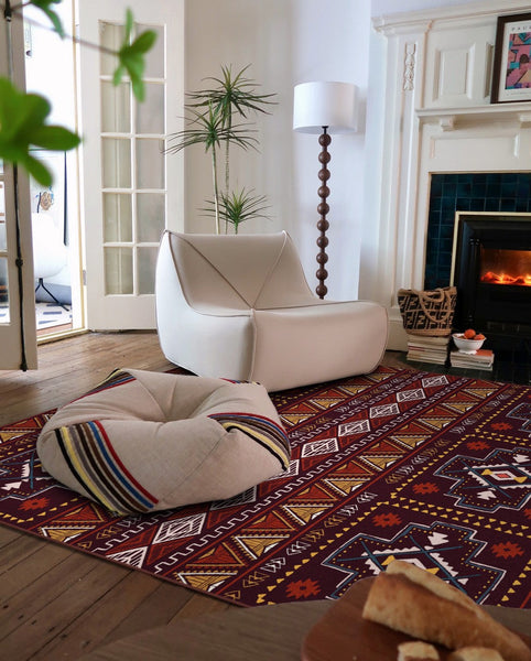 Morocco Area Rugs for Living Room, Traditional Colorful Persian Rugs for Dining Room, Traditional Persain Rugs for Bedroom-LargePaintingArt.com