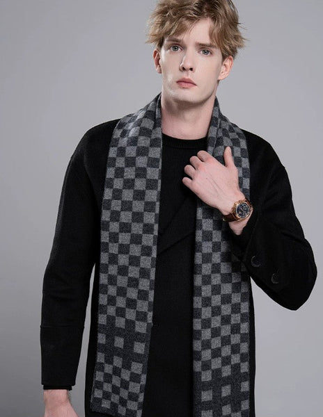 Men's Wool Scarf Winter, Business Wool Scarf for Gentleman, Modern Casual Scarf Men, Formal Men Scarf Styles, Men's Winter Scarf, Thick Wool Scarf for Men