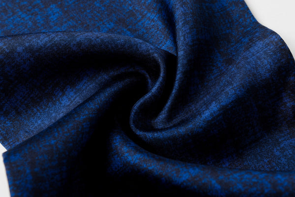 Luxury Blue Silk Neck Scarf, Silk Scarf For Suit, Formal Wear Silk Scarf, Silk Ascot For Men, British Style Long Scarf, Business Silk Scarf Men, Mens Spring Autumn Scarf, Lightweight Silk Scarf Men-LargePaintingArt.com
