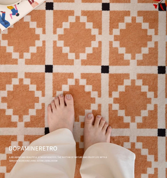 Geometric Modern Rug Ideas for Living Room, Circular Modern Rugs for Bathroom, Modern Rugs for Children's Room, Mid Century Modern Round Rugs for Dining Room