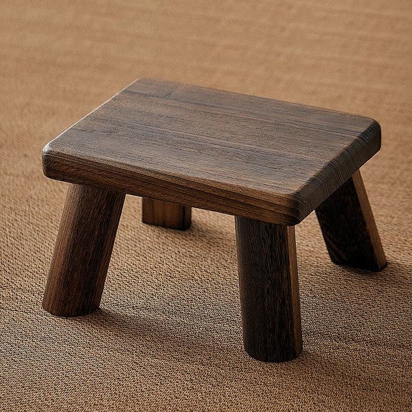 Dining Table Stool, Shoe-changing Stool, Solid Wood low Stool, Paulownia Wood Stool, Children's Wooden Stool, Sofa Stool-LargePaintingArt.com