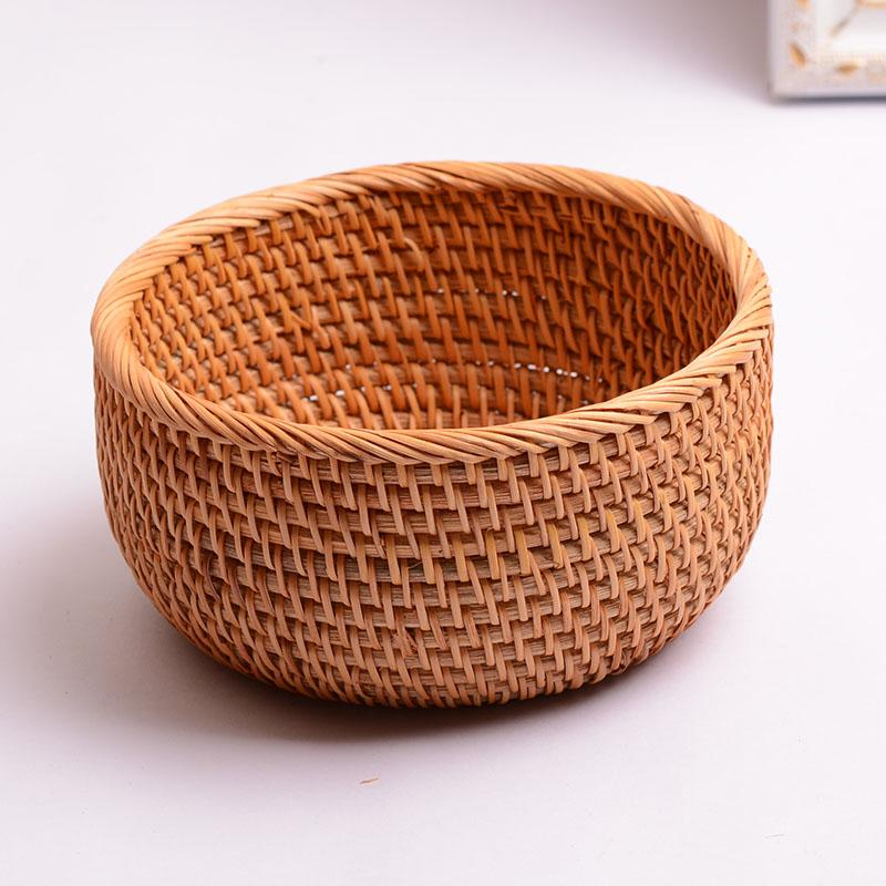 Small Storage Basket, Round Storage Basket, Woven Storage Baskets for Kitchen, Storage Basket for Dining Room-LargePaintingArt.com