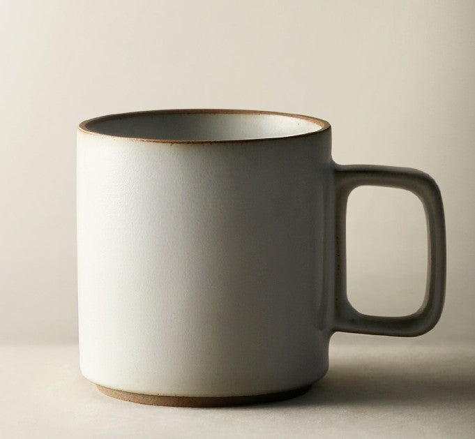 Modern Handmade Pottery Coffee Cup, Large Capacity Coffee Mugs, Unique Tea Cup, Creative White Black Ceramic Coffee Mugs-LargePaintingArt.com