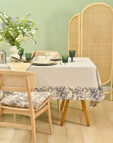 Cotton and Linen Rectangle Table Covers for Dining Room Table, Modern Tablecloth for Kitchen, Square Tablecloth for Coffee Table-LargePaintingArt.com