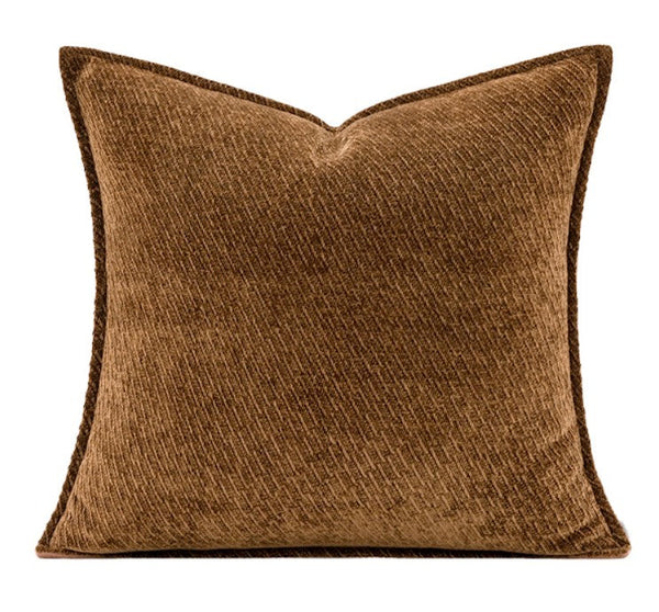 Large Brown Modern Throw Pillows for Couch, Contemporary Modern Sofa Pillows for Bedroom, Simple Decorative Throw Pillows, Large Throw Pillow for Interior Design-LargePaintingArt.com