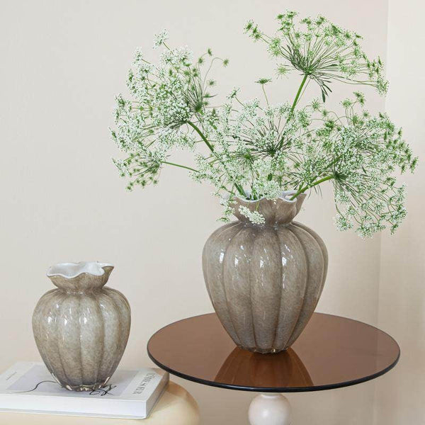 Handmade Liuli Vases, Color Glaze Vase, Contemporary Vases for Modern Home Decor, Glass Bud Vases, Centerpiece Vases on Table-LargePaintingArt.com
