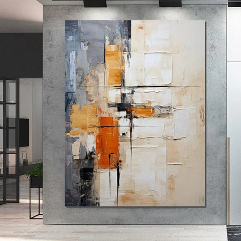 Simple Modern Art, Living Room Wall Art Paintings, Large Painting Behind Couch, Buy Abstract Painting Online, Acrylic Abstract Paintings Behind Sofa-LargePaintingArt.com