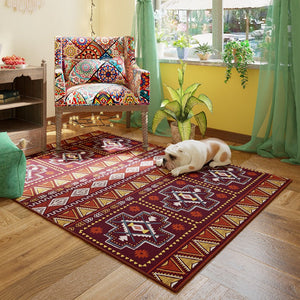 Morocco Area Rugs for Living Room, Traditional Colorful Persian Rugs for Dining Room, Traditional Persain Rugs for Bedroom-LargePaintingArt.com