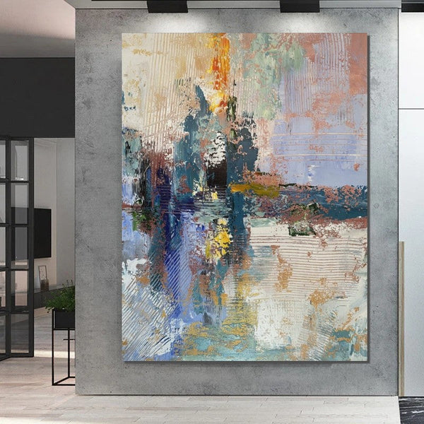 Living Room Acrylic Painting, Modern Wall Art Ideas for Dining Room, Large Canvas Painting, Contemporary Painting, Large Paintings for Bedroom-LargePaintingArt.com