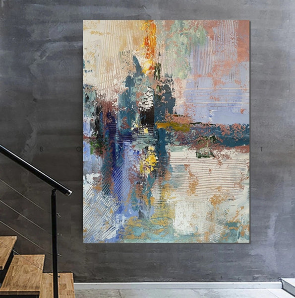 Living Room Acrylic Painting, Modern Wall Art Ideas for Dining Room, Large Canvas Painting, Contemporary Painting, Large Paintings for Bedroom-LargePaintingArt.com