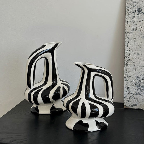 Porcelain Bud Vases, Handmade Water Holding Flower Vases, Modern Ceramic Flower Vases, Small Flower Vases on Table-LargePaintingArt.com