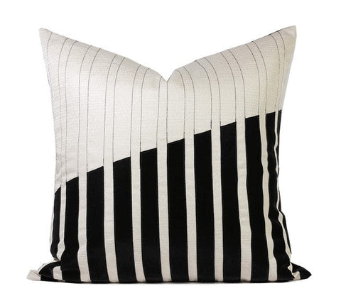 Modern Pillows for Living Room, Decorative Modern Pillows for Couch, Black Modern Sofa Pillows, Modern Sofa Pillows, Contemporary Throw Pillows-LargePaintingArt.com