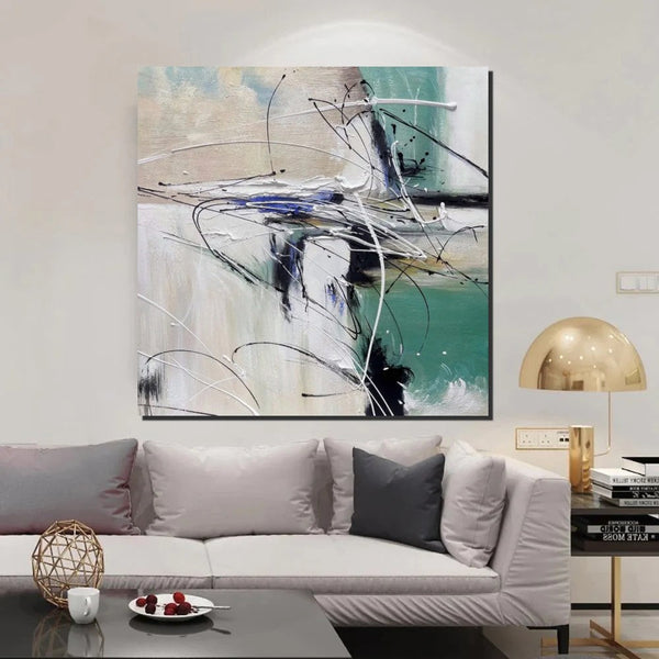 Abstract Acrylic Paintings for Living Room, Oversized Large Wall Art, Modern Contemporary Artwork, Buy Paintings Online, Heavy Texture Canvas Art-LargePaintingArt.com