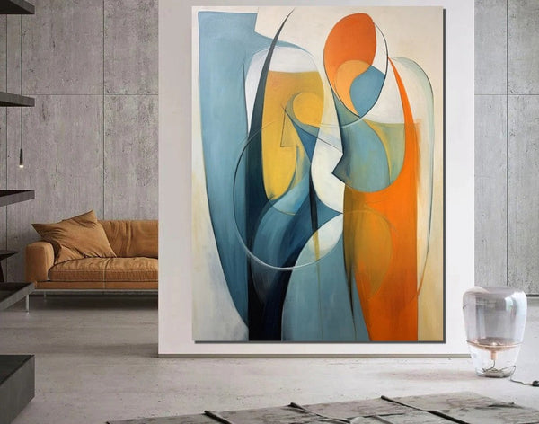 Acrylic Abstract Paintings, Buy Abstract Painting Online, Simple Modern Art, Bedroom Wall Art Paintings, Large Painting on Canvas-LargePaintingArt.com