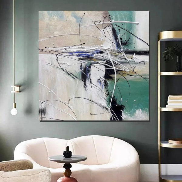 Abstract Acrylic Paintings for Living Room, Oversized Large Wall Art, Modern Contemporary Artwork, Buy Paintings Online, Heavy Texture Canvas Art-LargePaintingArt.com