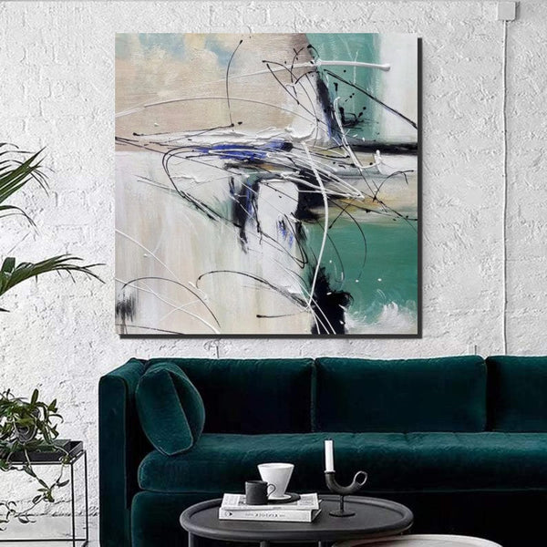Abstract Acrylic Paintings for Living Room, Oversized Large Wall Art, Modern Contemporary Artwork, Buy Paintings Online, Heavy Texture Canvas Art-LargePaintingArt.com