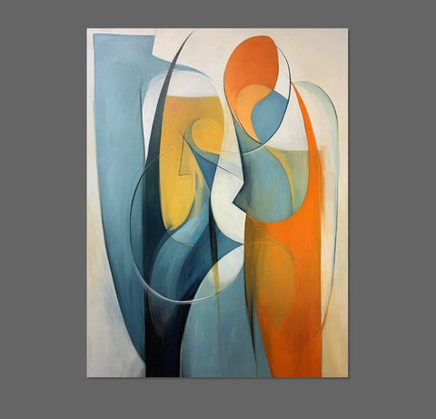 Acrylic Abstract Paintings, Buy Abstract Painting Online, Simple Modern Art, Bedroom Wall Art Paintings, Large Painting on Canvas-LargePaintingArt.com