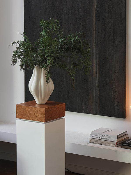 Large Porcelain Vases for Modern Home Decor, Unique Handmade Modern Flower Vase, Centerpiece Ceramic Bouquet Vases, Contemporary Vases on Dining Table-LargePaintingArt.com