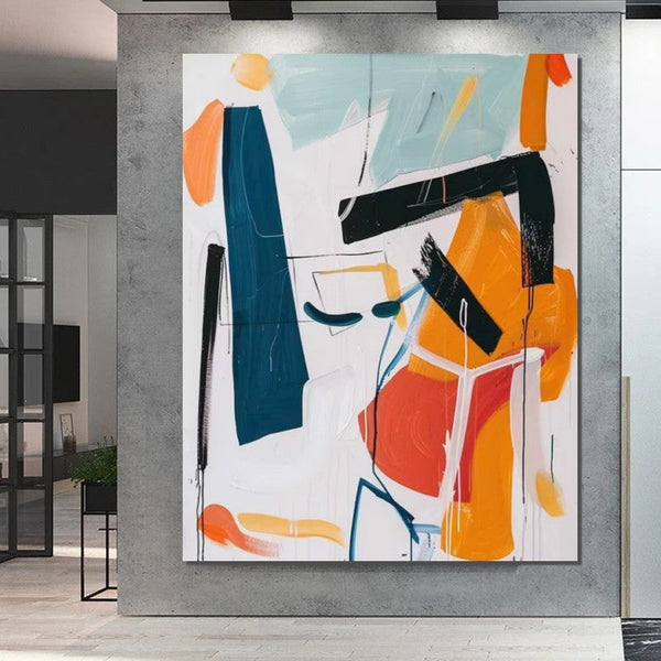 Large Wall Art Ideas, Impasto Painting, Simple Modern Abstract Painting, Large Acrylic Canvas Paintings, Living Room Abstract Wall Art Ideas-LargePaintingArt.com