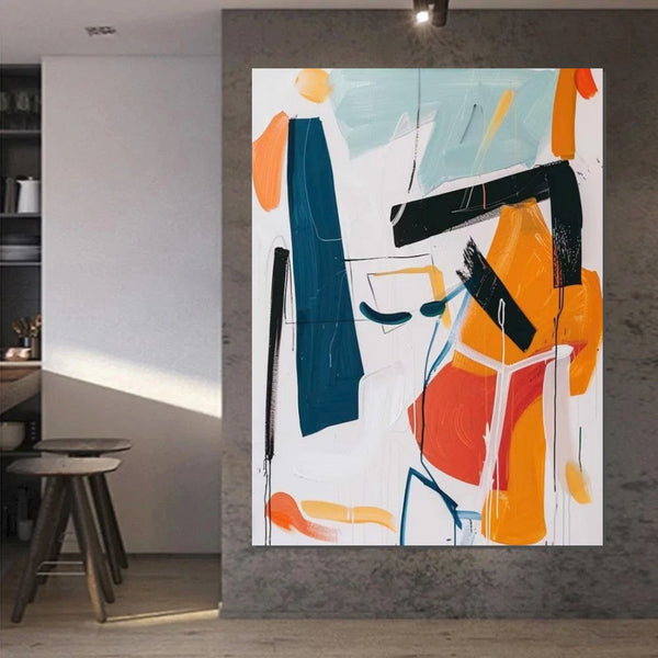 Large Wall Art Ideas, Impasto Painting, Simple Modern Abstract Painting, Large Acrylic Canvas Paintings, Living Room Abstract Wall Art Ideas-LargePaintingArt.com