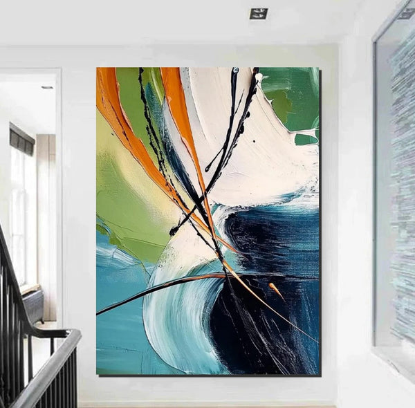 Dining Room Canvas Painting, Contemporary Modern Artwork, Large Canvas Painting for Office, Simple Modern Acrylic Paintings-LargePaintingArt.com