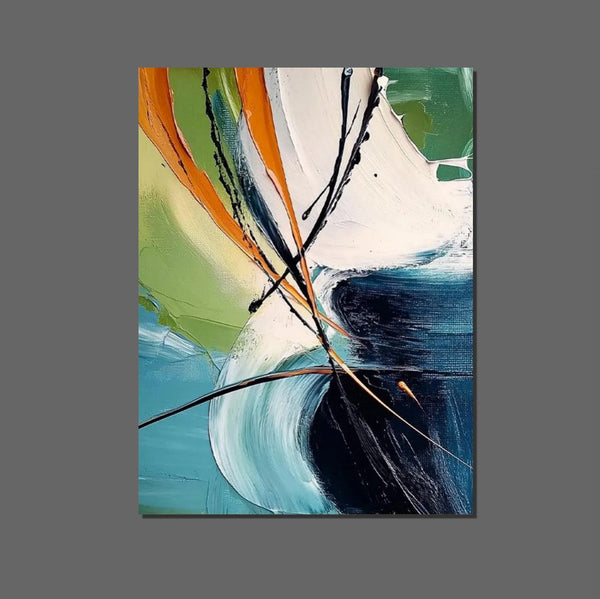 Dining Room Canvas Painting, Contemporary Modern Artwork, Large Canvas Painting for Office, Simple Modern Acrylic Paintings-LargePaintingArt.com