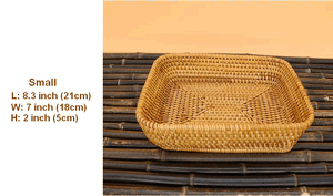 Small Rattan Storage Baskets, Storage Baskets for Shelves, Kitchen Storage Basket, Woven Storage Baskets for Bathroom-LargePaintingArt.com