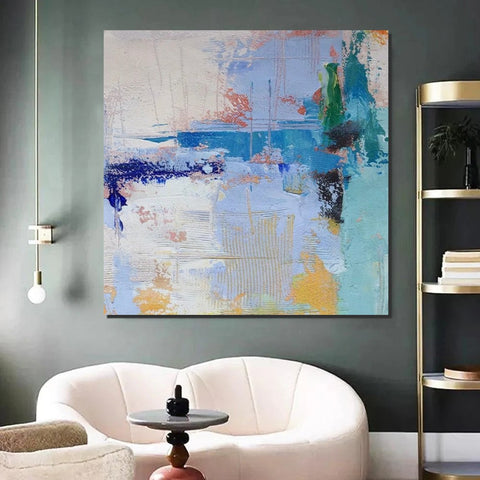 Bedroom Acrylic Painting, Simple Painting Ideas, Contemporary Art Painting, Living Room Wall Painting, Extra Large Canvas Painting, Modern Paintings-LargePaintingArt.com